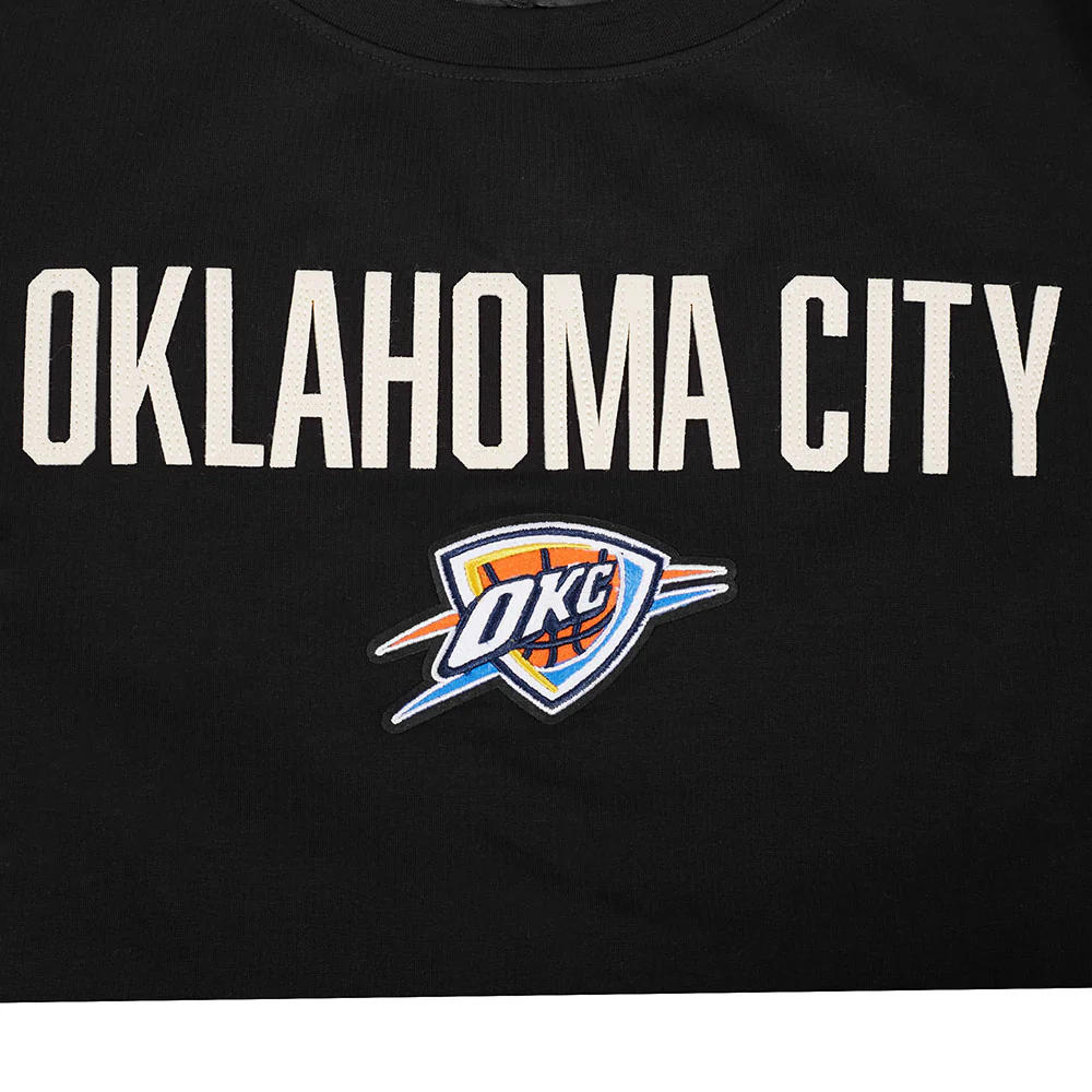 OKLAHOMA CITY THUNDER MODERN ORIGINALS WOMEN'S SJ BOXY TEE (BLACK) - Image 5