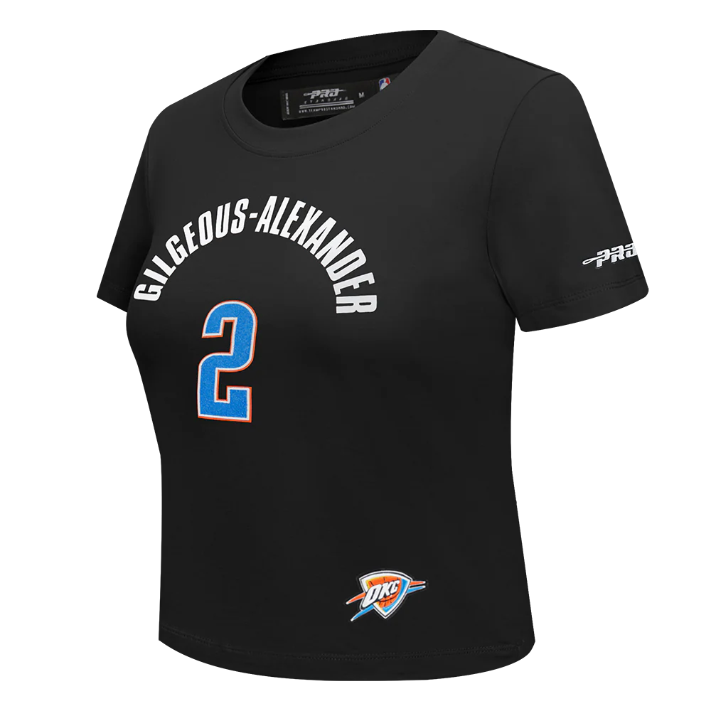NBA OKLAHOMA CITY THUNDER SHAI GILGEOUS-ALEXANDER #2 CLASSIC PNN WOMEN'S SJ SLIM FIT TEE - Image 2