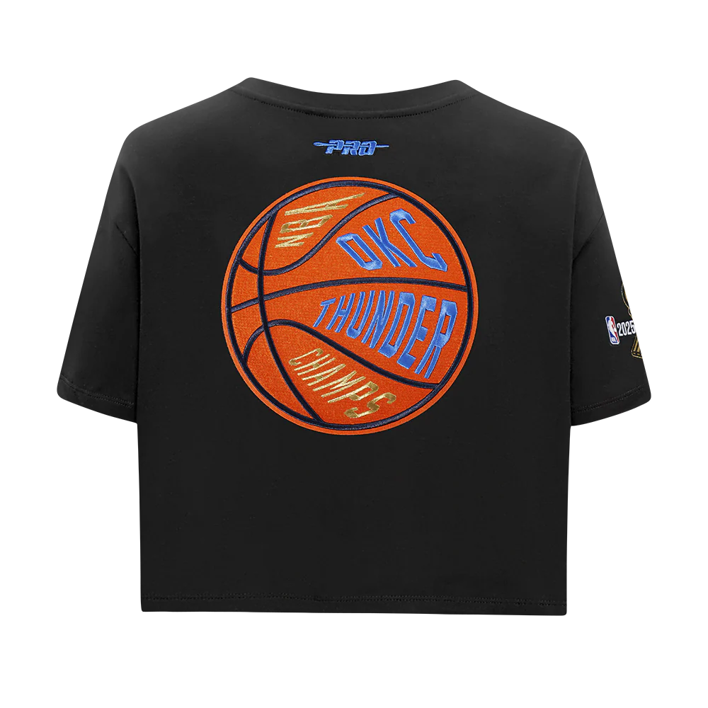 OKLAHOMA CITY THUNDER NBA FINALS 2025 WOMEN'S SJ BOXY TEE (BLACK) - Image 3