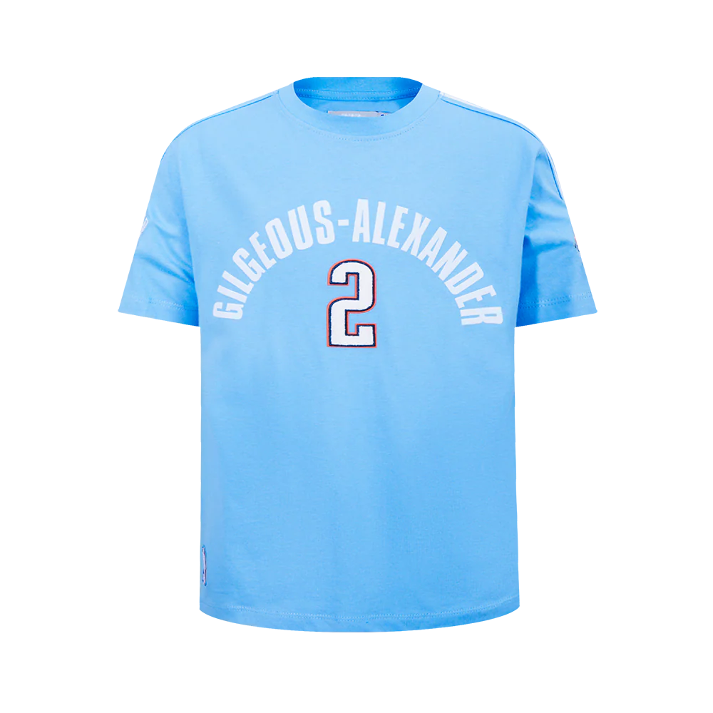 NBA OKLAHOMA CITY THUNDER SHAI GILGEOUS-ALEXANDER #2 CLASSIC PNN BIG BOY'S SS TAPING TEE - Image 3