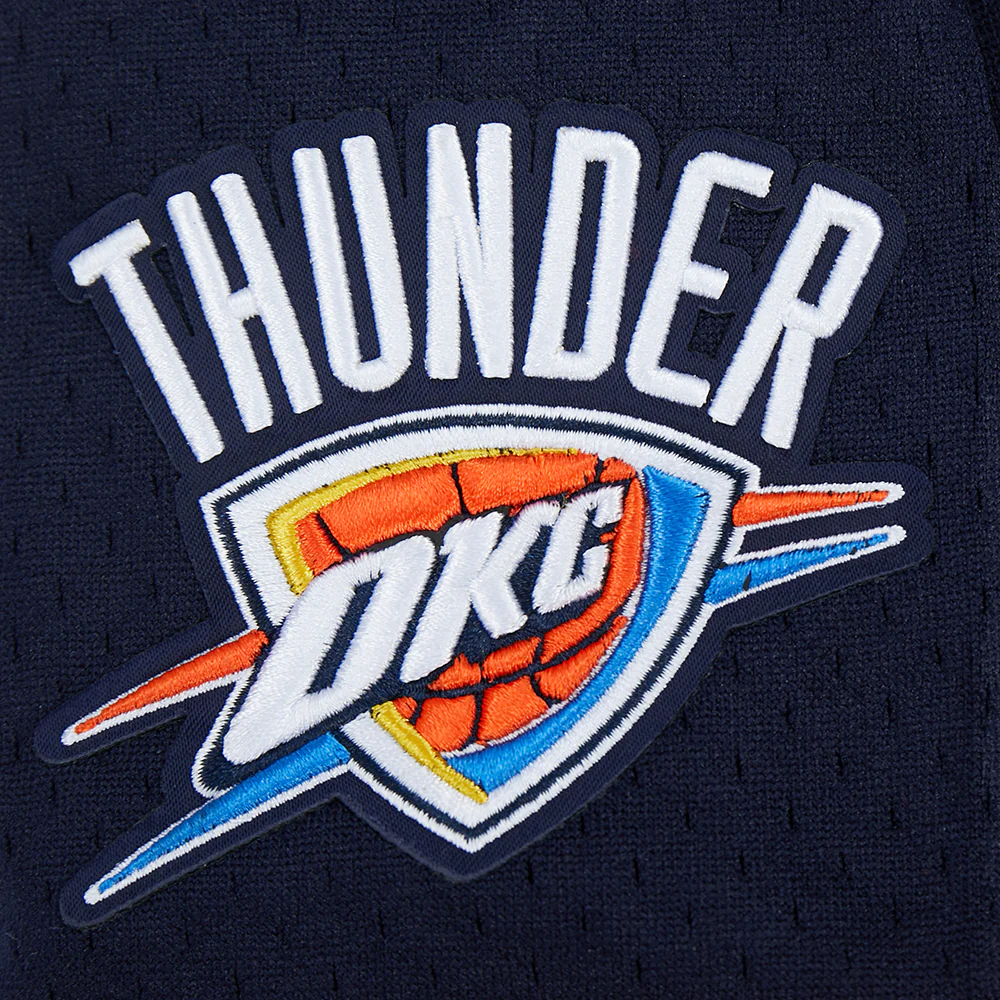 NBA OKLAHOMA CITY THUNDER SHAI GILGEOUS-ALEXANDER #2 CLASSIC MESH PNN BIG BOY'S MESH BUTTON DOWN SHIRT (MIDNIGHT NAVY/ORANGE) - Image 6