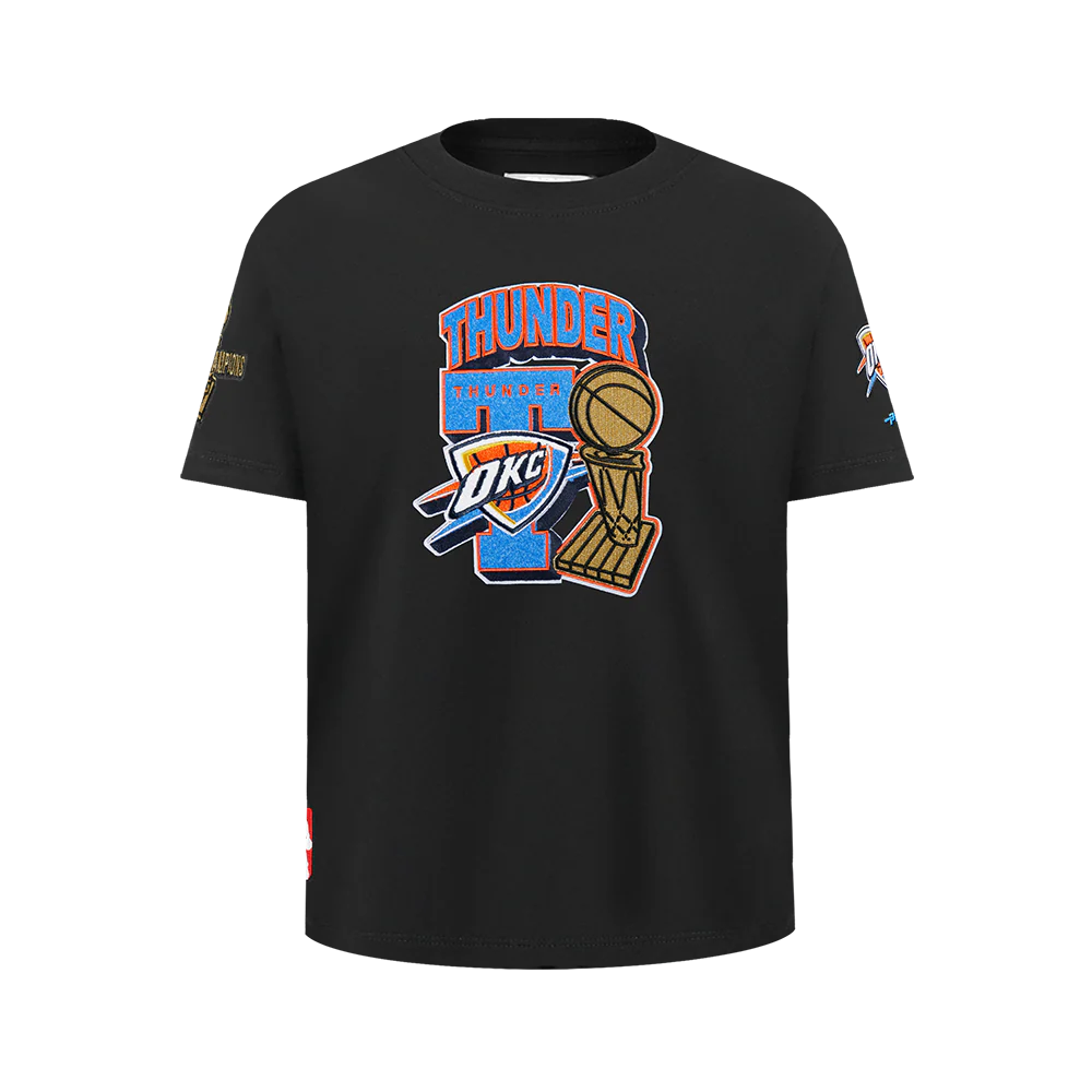 OKLAHOMA CITY THUNDER NBA FINALS 2025 BIG BOY'S SS TEE (BLACK)