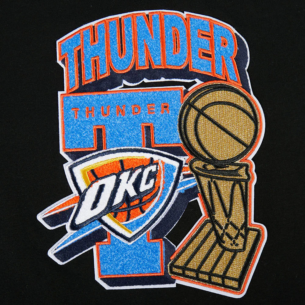 OKLAHOMA CITY THUNDER NBA FINALS 2025 BIG BOY'S SS TEE (BLACK) - Image 6