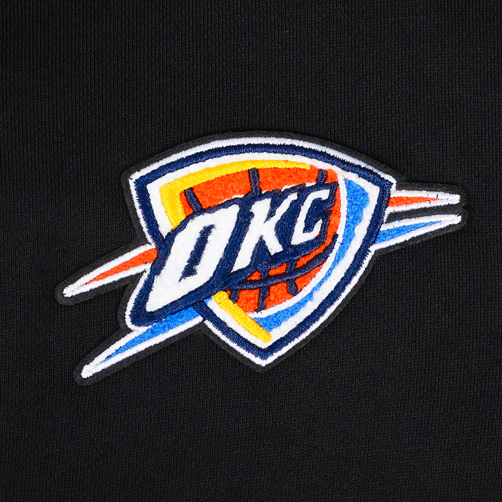 NBA OKLAHOMA CITY THUNDER CLASSIC WOMEN'S HOODIE DRESS (BLACK) - Image 5