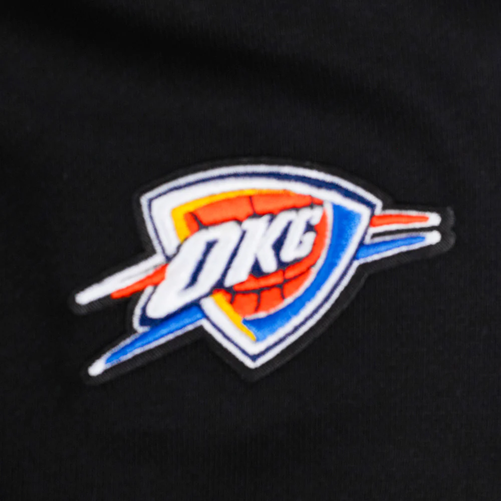 NBA OKLAHOMA CITY THUNDER CLASSIC WOMEN'S HOODIE DRESS (BLACK) - Image 7
