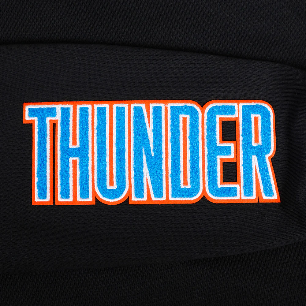 NBA OKLAHOMA CITY THUNDER CLASSIC WOMEN'S HOODIE DRESS (BLACK) - Image 8