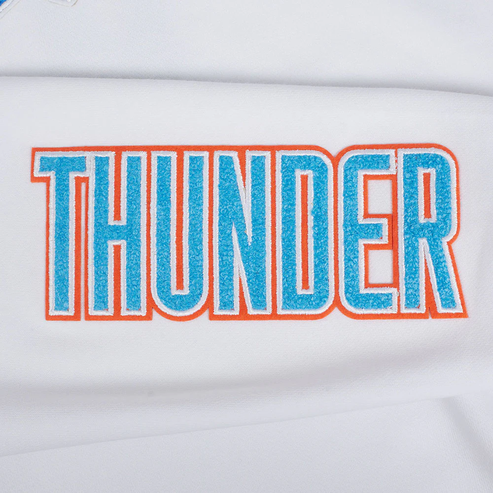NBA OKLAHOMA CITY THUNDER CLASSIC WOMEN'S HOODIE DRESS (WHITE) - Image 5
