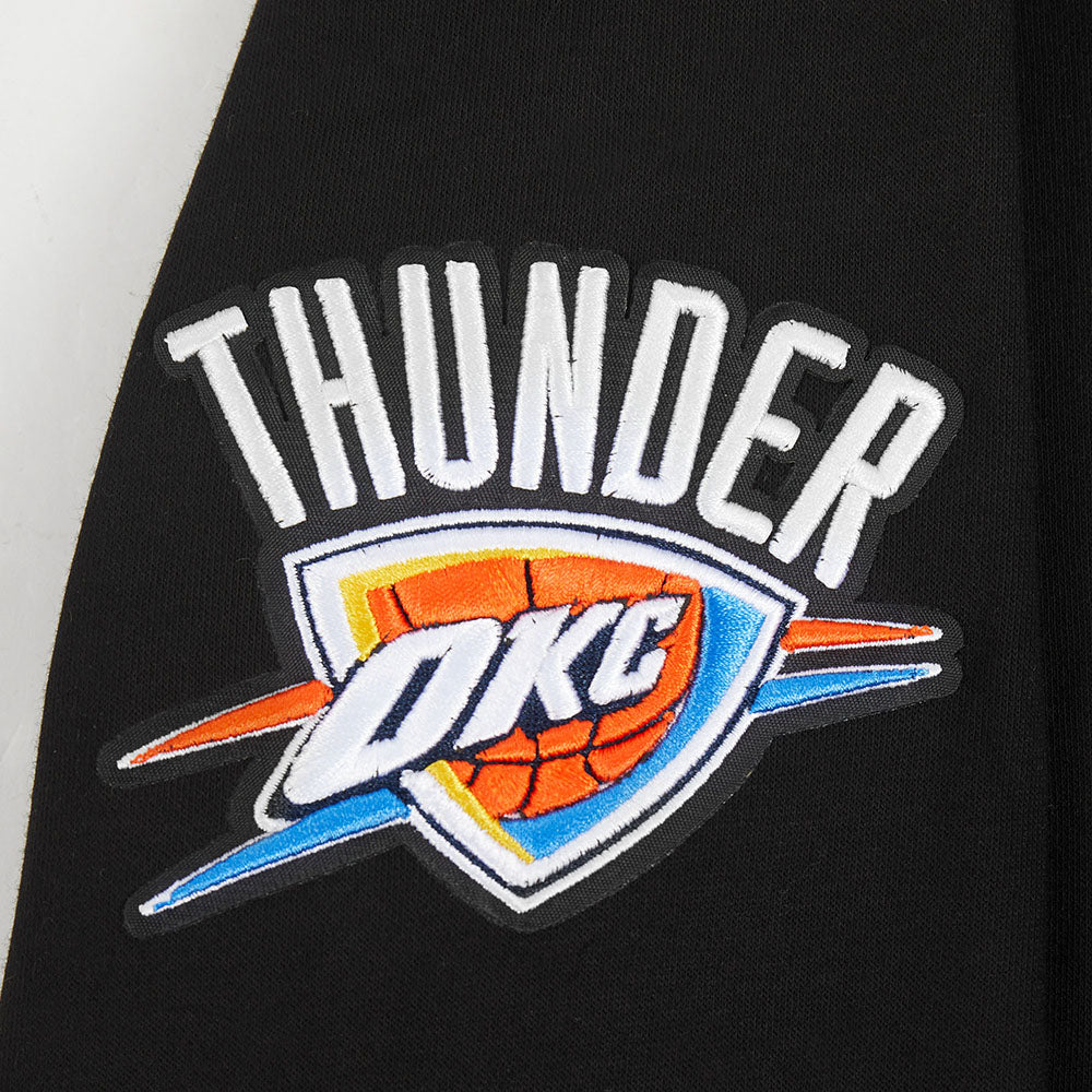NBA OKLAHOMA CITY THUNDER CLASSIC BIG BOY'S FLC FZ PO HOODIE (BLACK) - Image 6