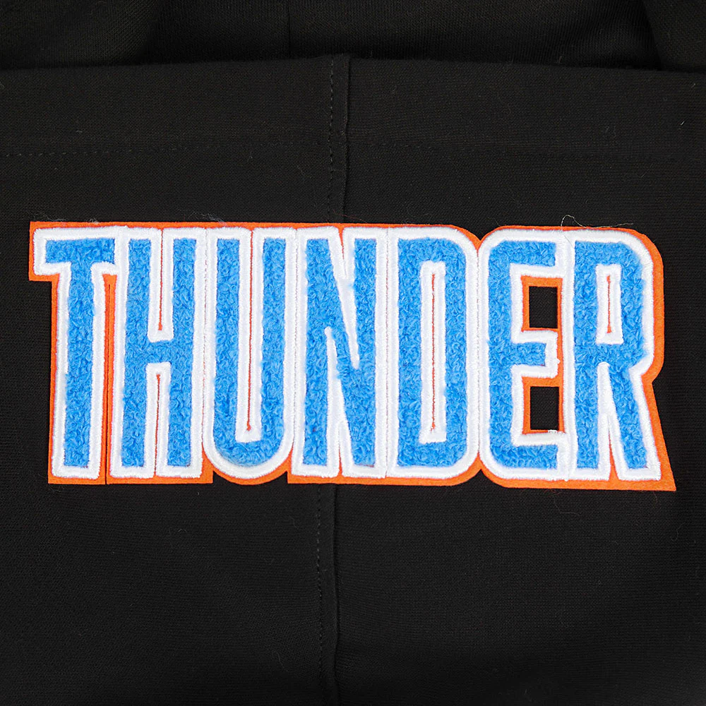 NBA OKLAHOMA CITY THUNDER CLASSIC BIG BOY'S FLC FZ PO HOODIE (BLACK) - Image 8