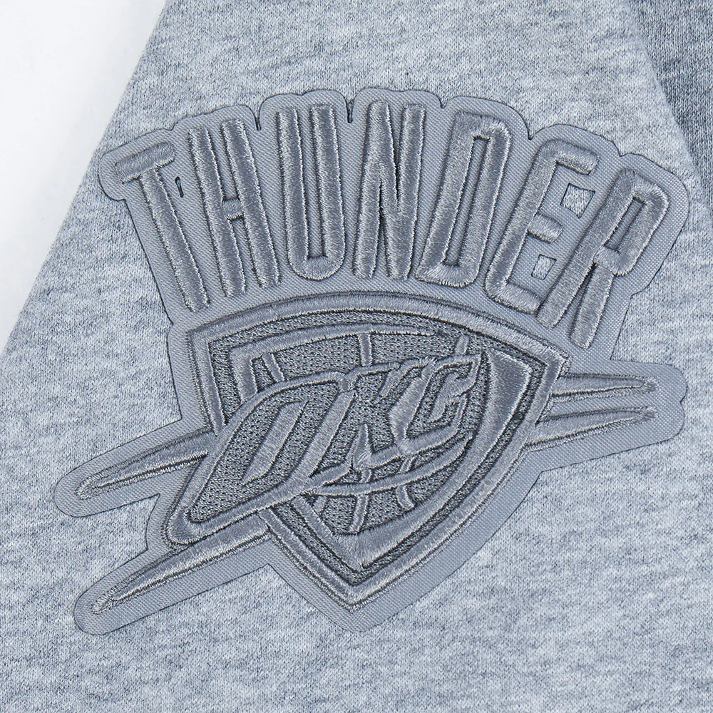NBA OKLAHOMA CITY THUNDER NEUTRAL BIG BOYS FLC CREWNECK (DARK HEATHER GRAY) - Image 5