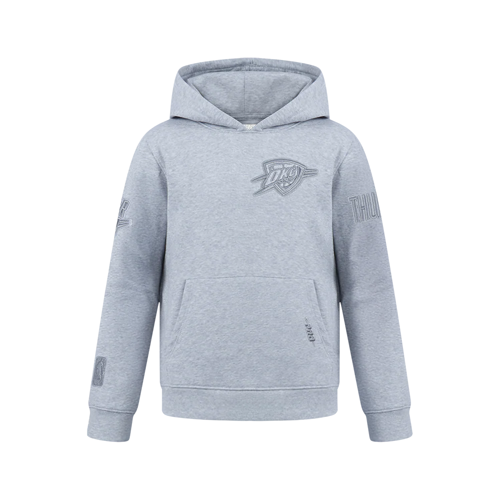 NBA OKLAHOMA CITY THUNDER NEUTRAL BIG BOYS FLC PO HOODIE (DARK HEATHER GRAY)