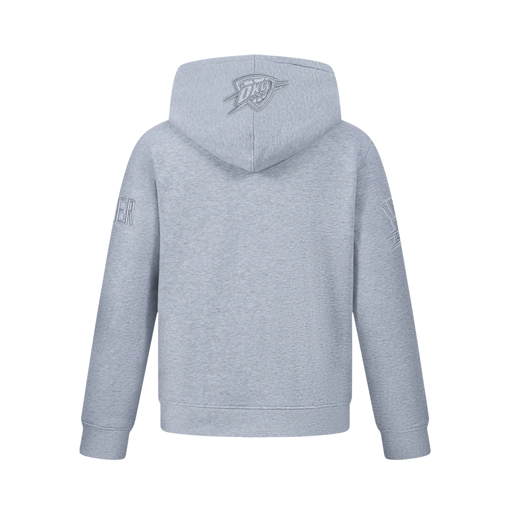 NBA OKLAHOMA CITY THUNDER NEUTRAL BIG BOYS FLC PO HOODIE (DARK HEATHER GRAY) - Image 3
