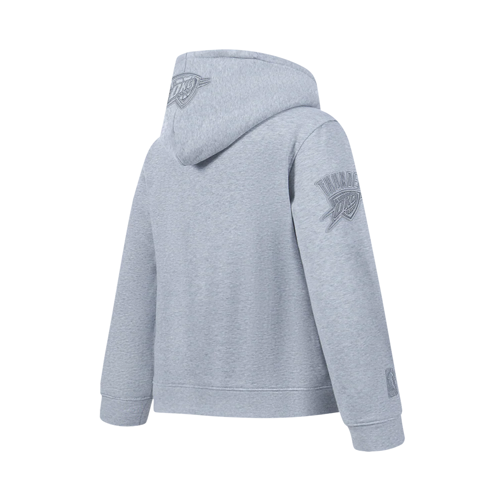 NBA OKLAHOMA CITY THUNDER NEUTRAL BIG BOYS FLC PO HOODIE (DARK HEATHER GRAY) - Image 4