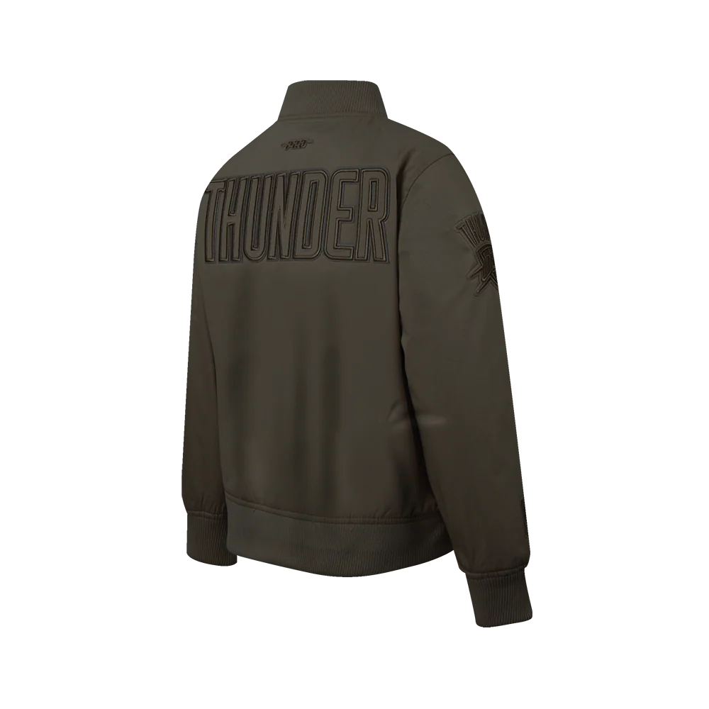 NBA OKLAHOMA CITY THUNDER NEUTRAL BIG BOYS TWILL JACKET (DARK TAUPE) - Image 4