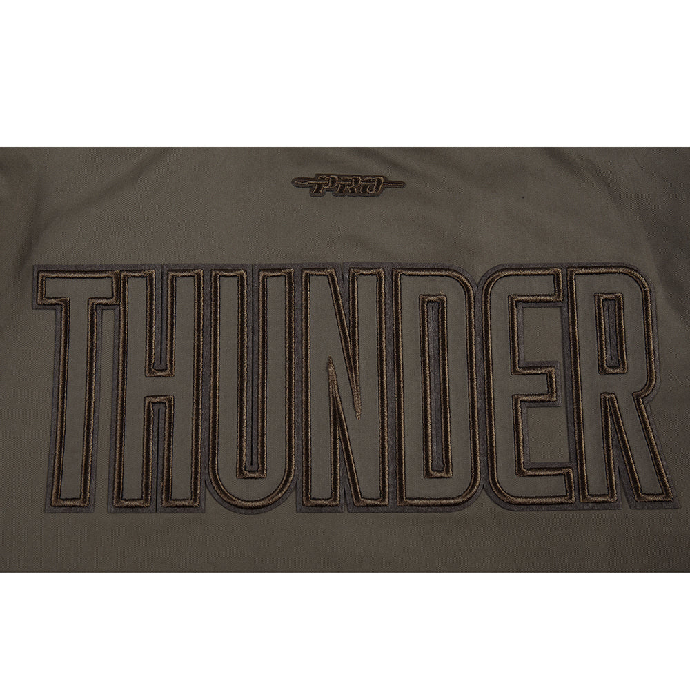 NBA OKLAHOMA CITY THUNDER NEUTRAL BIG BOYS TWILL JACKET (DARK TAUPE) - Image 7