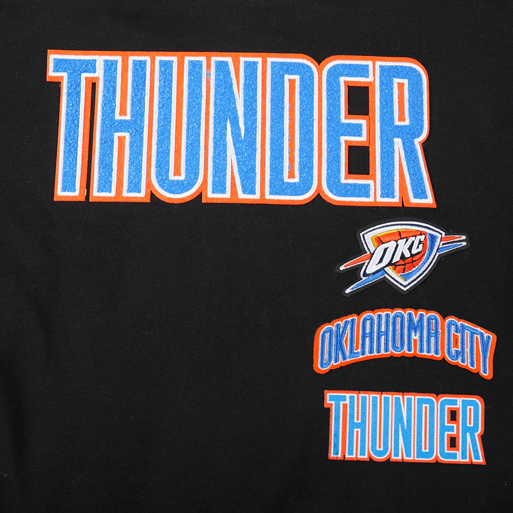 NBA OKLAHOMA CITY THUNDER RETRO CLASSIC BIG GIRLS SHORT SLEEVE BOXY TEE (BLACK) - Image 6