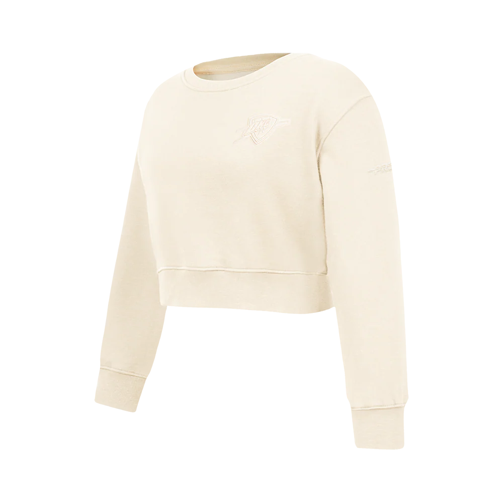 NBA OKLAHOMA CITY THUNDER NEUTRAL BIG GIRLS FLC CREWNECK (EGGSHELL) - Image 2