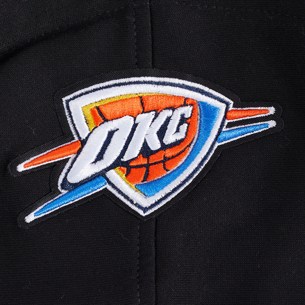 OKLAHOMA CITY THUNDER RETRO CLASSIC BIG GIRL'S RIB FLC PO HOODIE (BLACK) - Image 8