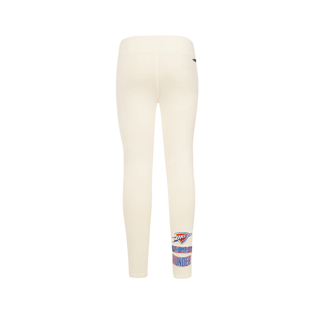 OKLAHOMA CITY THUNDER RETRO CLASSIC BIG GIRL'S LEGGING (EGGSHELL) - Image 4