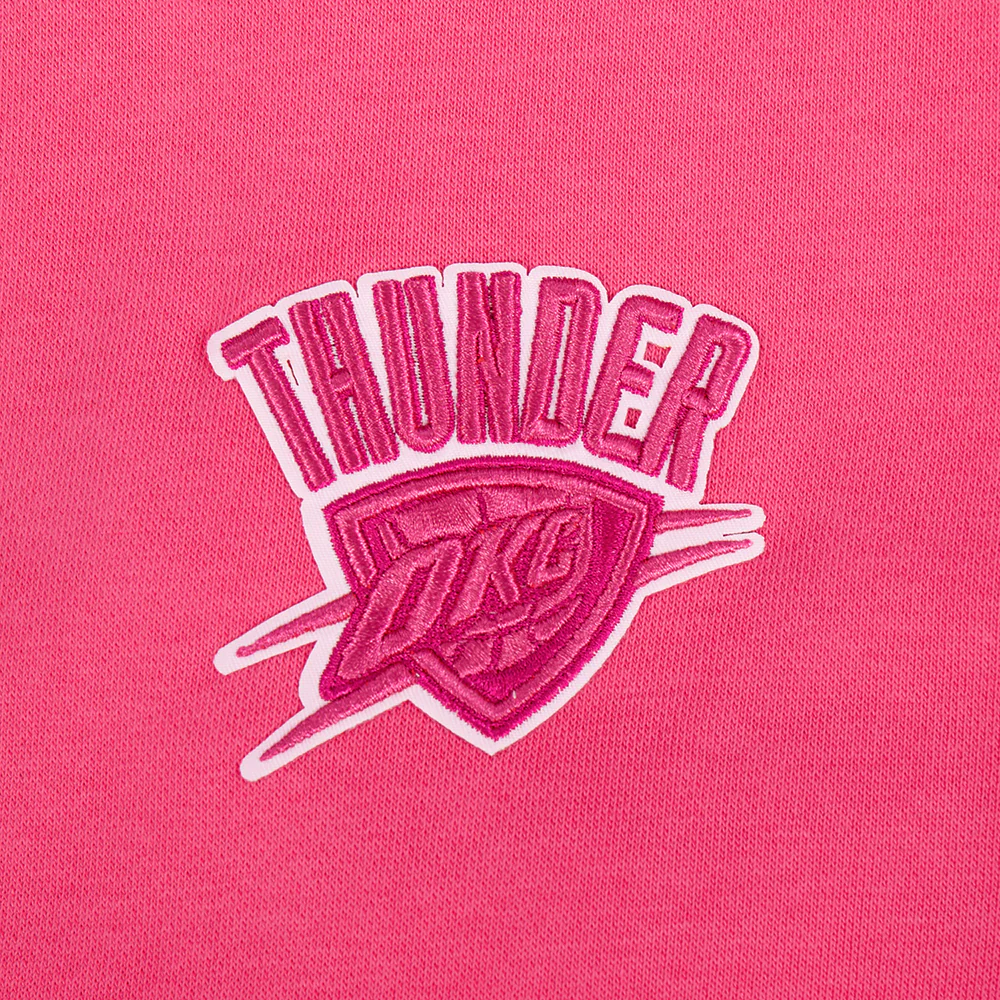 OKLAHOMA CITY THUNDER TRIPLE PINK WOMEN'S FLC CROPPED PO HOODIE (BEETROOT PURPLE) - Image 7