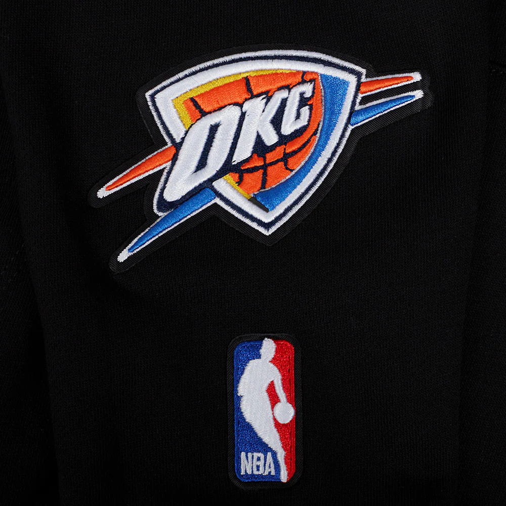 NBA OKLAHOMA CITY THUNDER CLASSIC WOMEN'S PULLOVER HOODIE (BLACK) - Image 9
