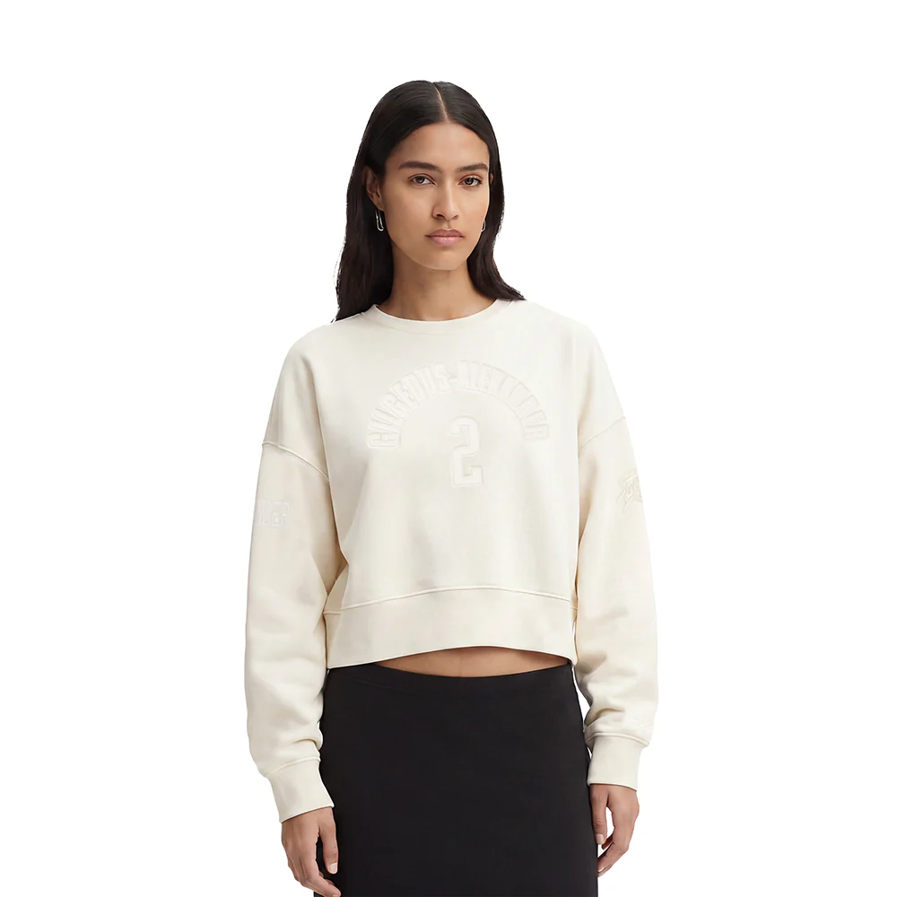 NBA OKLAHOMA CITY THUNDER SHAI GILGEOUS-ALEXANDER #2 NEUTRAL PNN WOMEN'S FLC CREWNECK (EGGSHELL)