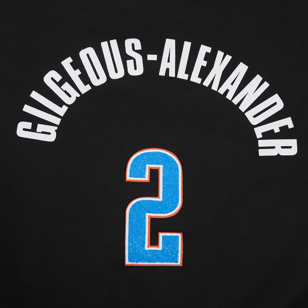 NBA OKLAHOMA CITY THUNDER SHAI GILGEOUS-ALEXANDER #2 CLASSIC PNN WOMEN'S FLC CREWNECK - Image 7