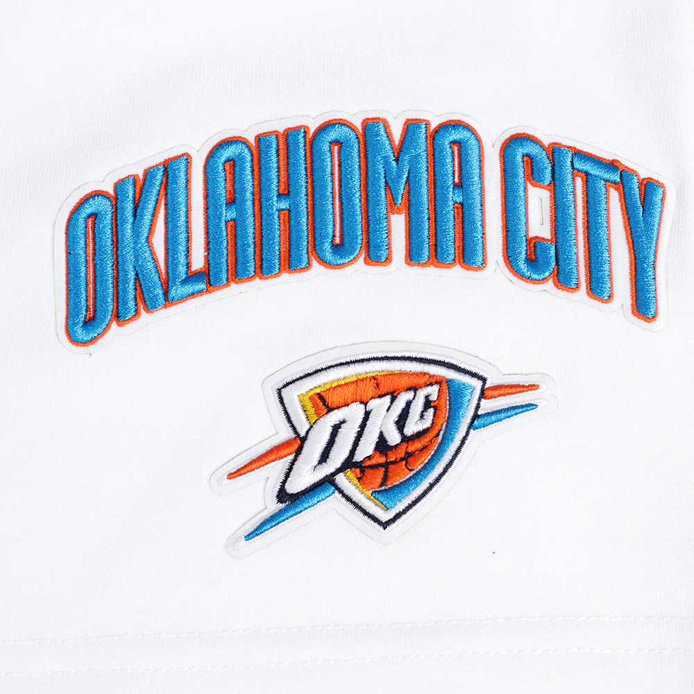NBA OKLAHOMA CITY THUNDER CLASSIC WOMEN'S FLEECE SHORT (WHITE) - Image 5