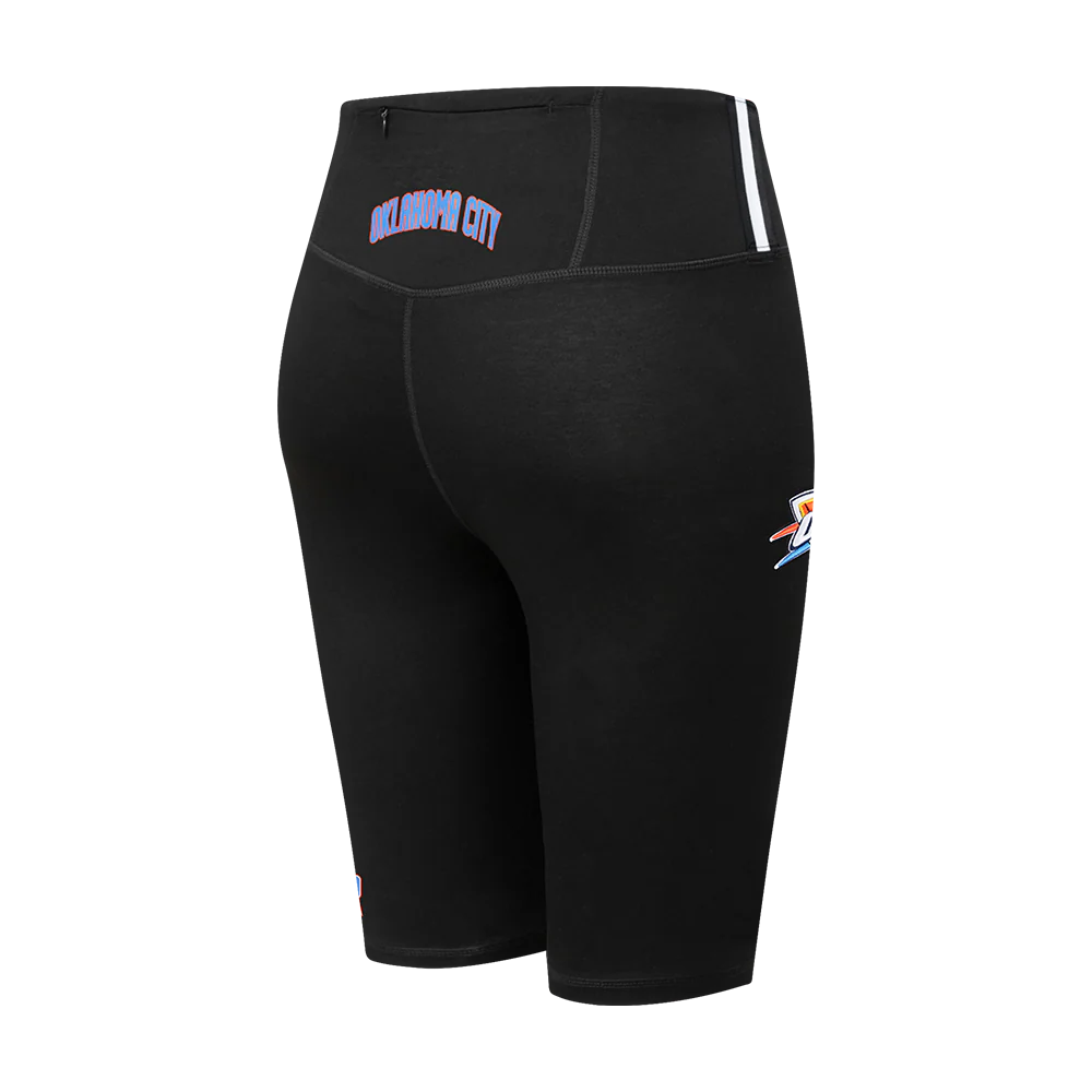 NBA OKLAHOMA CITY THUNDER CLASSIC WOMEN'S COTTON BIKE SHORT (BLACK) - Image 3