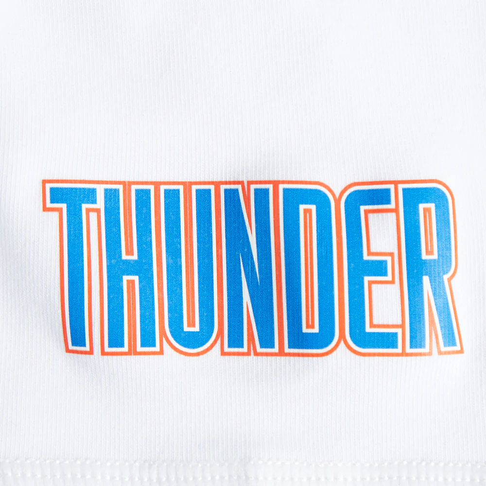 NBA OKLAHOMA CITY THUNDER CLASSIC WOMEN'S COTTON BIKE SHORT (WHITE) - Image 5