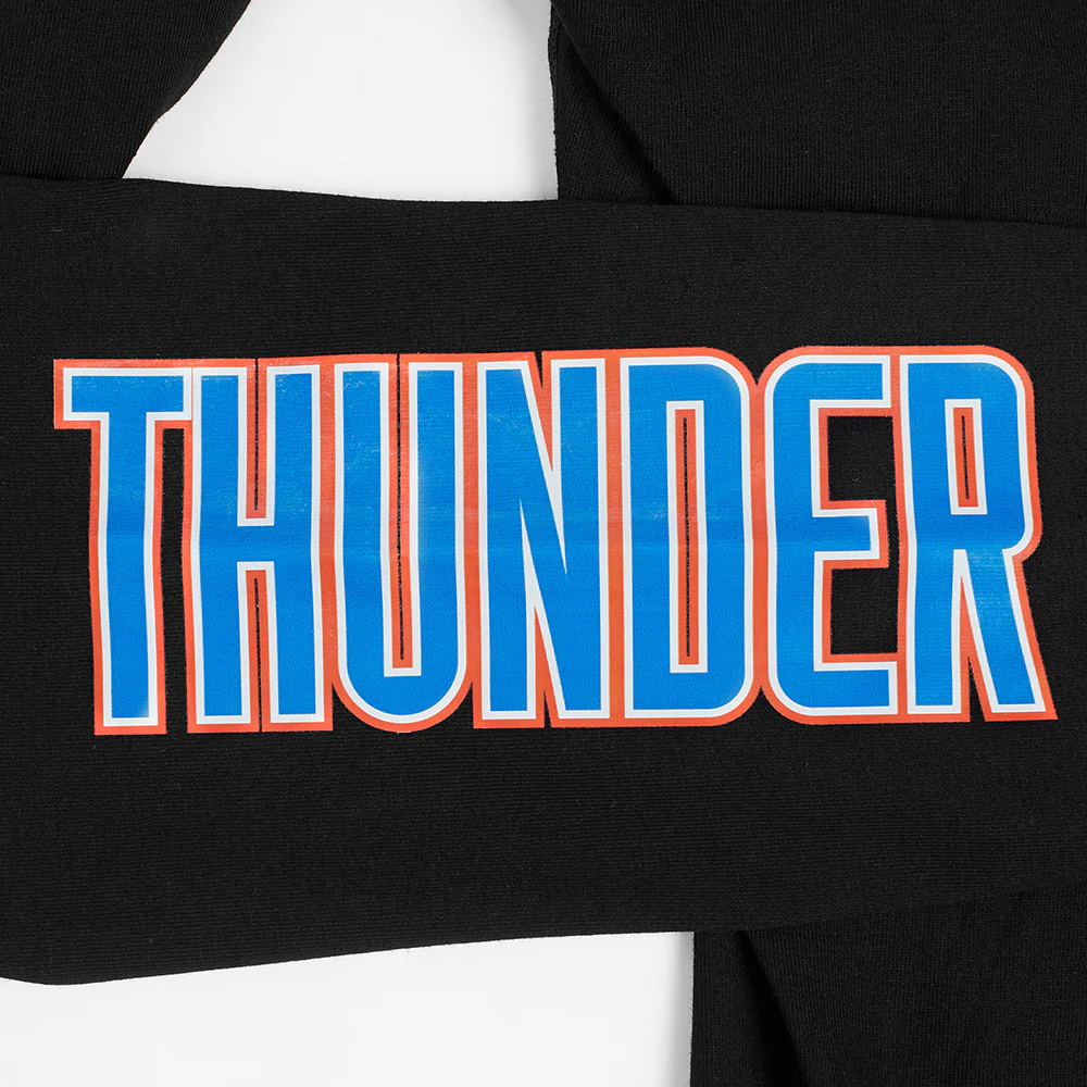 NBA OKLAHOMA CITY THUNDER CLASSIC WOMEN'S HIGH WAIST JERSEY LEGGING (BLACK) - Image 6