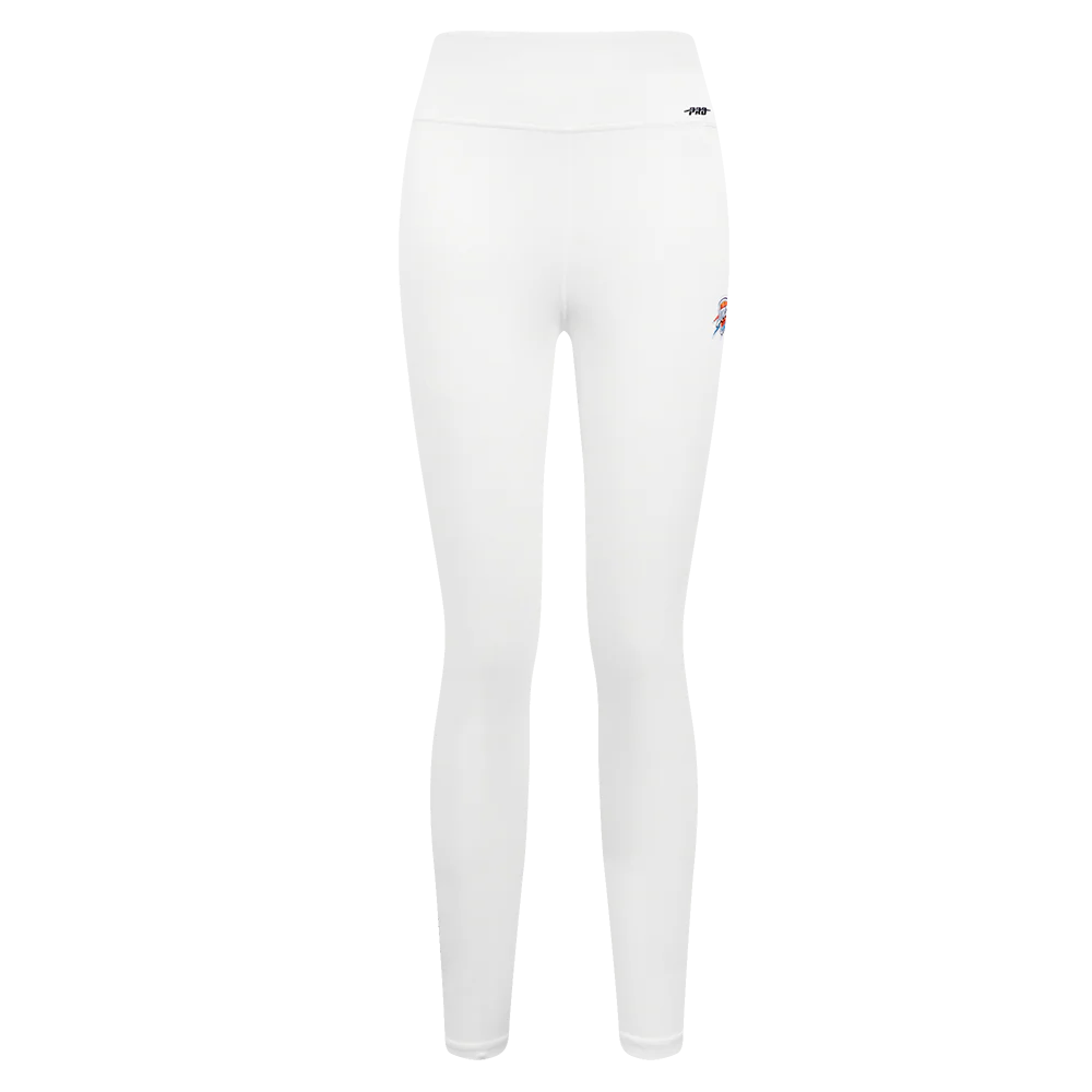 NBA OKLAHOMA CITY THUNDER CLASSIC WOMEN'S HIGH WAIST JERSEY LEGGING (WHITE) - Image 2