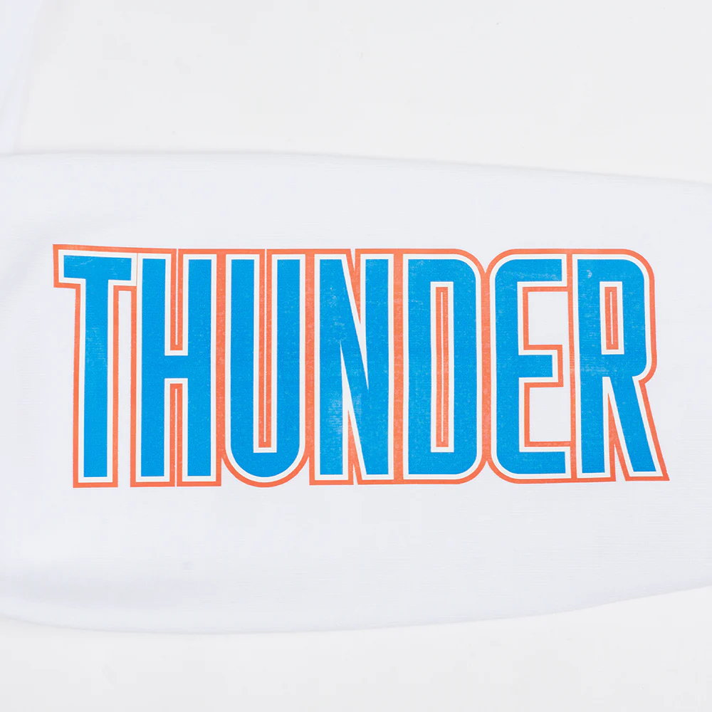 NBA OKLAHOMA CITY THUNDER CLASSIC WOMEN'S HIGH WAIST JERSEY LEGGING (WHITE) - Image 6