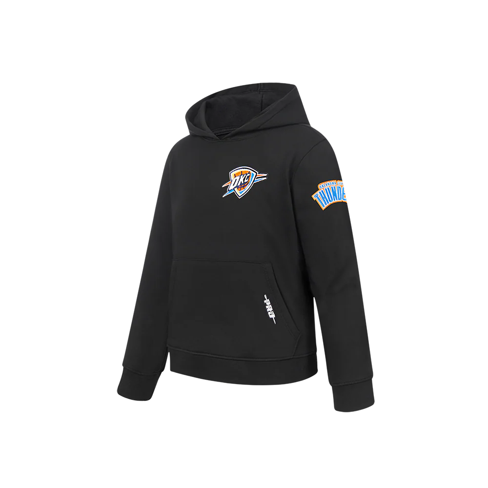 NBA OKLAHOMA CITY THUNDER CLASSIC LITTLE BOYS FLEECE PULLOVER HOODIE (BLACK) - Image 2