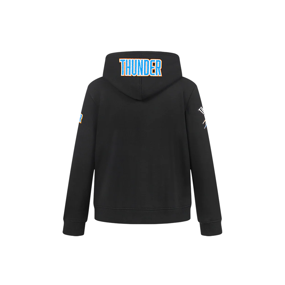 NBA OKLAHOMA CITY THUNDER CLASSIC LITTLE BOYS FLEECE PULLOVER HOODIE (BLACK) - Image 3