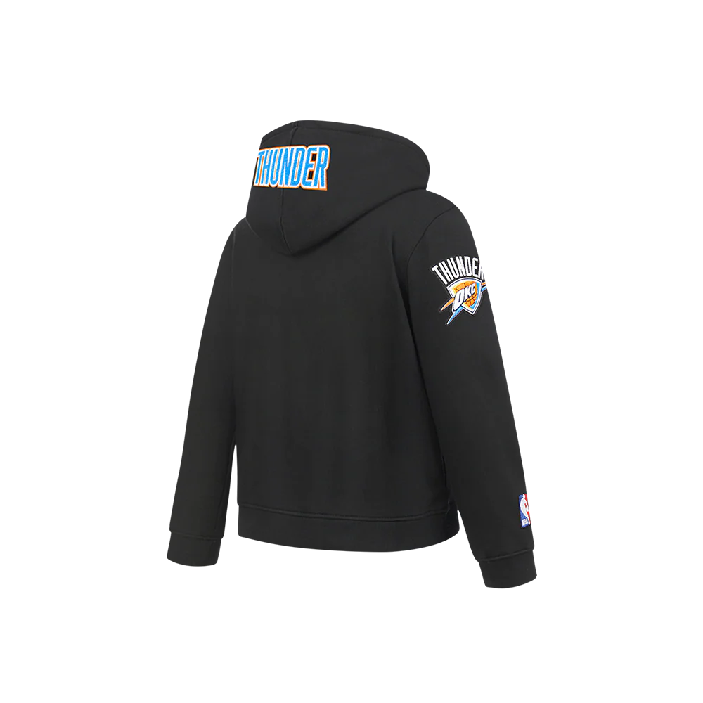 NBA OKLAHOMA CITY THUNDER CLASSIC LITTLE BOYS FLEECE PULLOVER HOODIE (BLACK) - Image 4