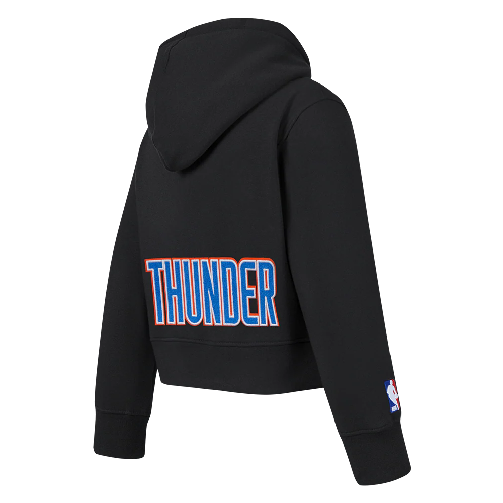 NBA OKLAHOMA CITY THUNDER CLASSIC TODDLER GIRLS FLEECE FULL ZIP HOODIE (BLACK) - Image 4