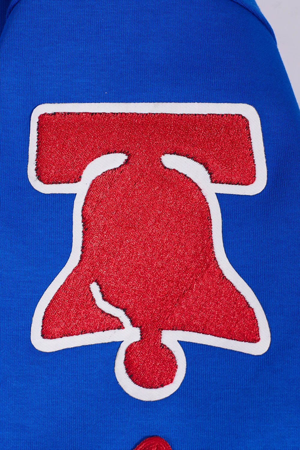 NBA PHILADELPHIA 76ers CLASSIC MEN'S PRO SS DOUBLE KNIT JACKET (ROYAL BLUE/RED) - Image 6