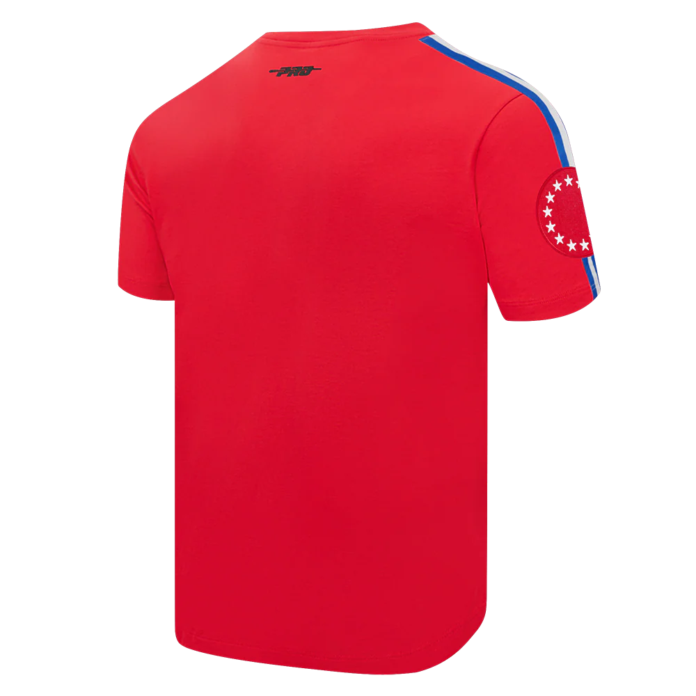 NBA PHILADELPHIA 76ERS JOEL EMBIID #21 CLASSIC PNN MEN'S SJ TAPING T (RED/ROYAL BLUE) - Image 4