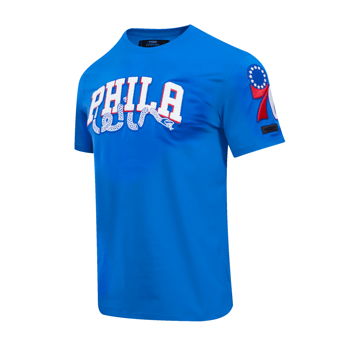 NBA PHILADELPHIA 76ERS CLASSIC CHENILLE MEN'S TEE (ROYAL BLUE) - Image 2