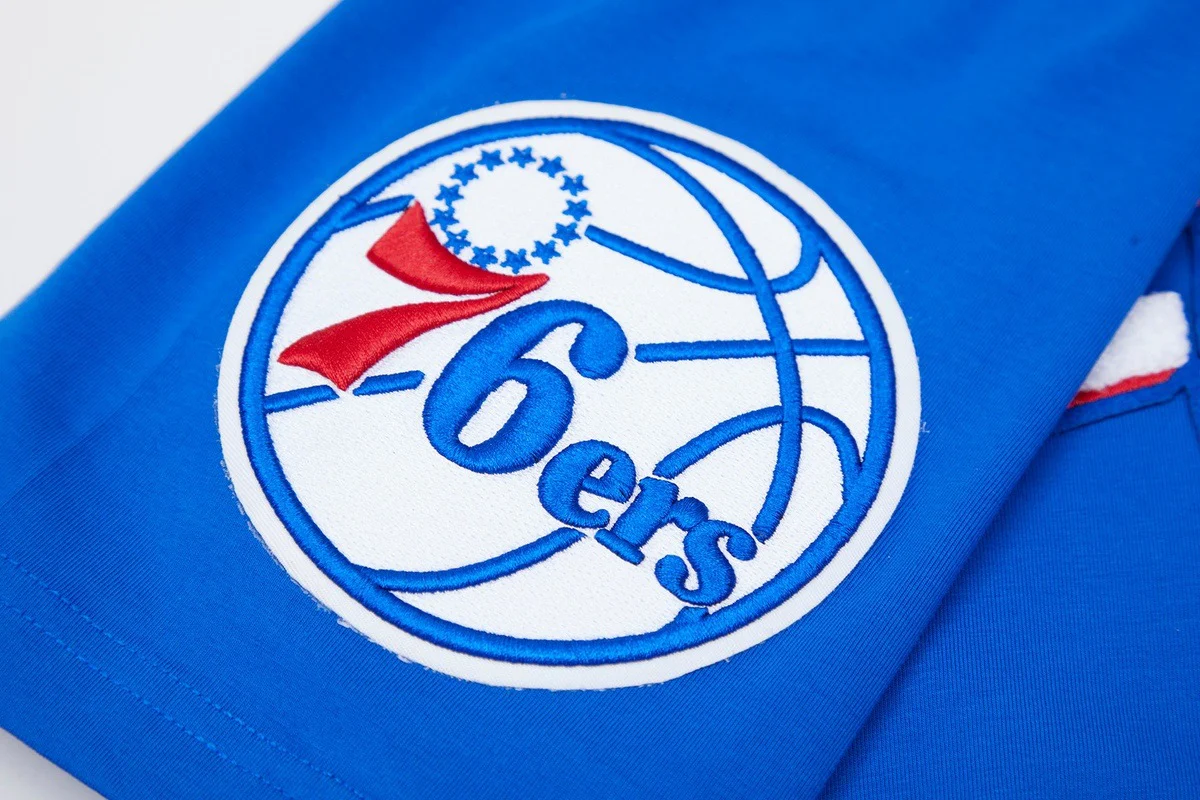 NBA PHILADELPHIA 76ERS CLASSIC CHENILLE MEN'S TEE (ROYAL BLUE) - Image 7