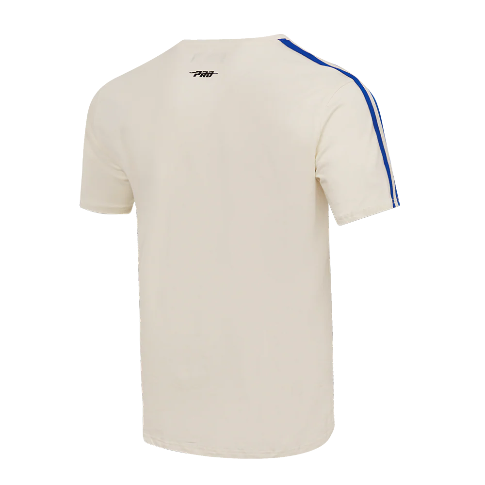 NBA PHILADELPHIA 76ERS RETRO CLASSIC MEN'S STRIPED TEE (EGGSHELL/ ROYAL BLUE) - Image 2