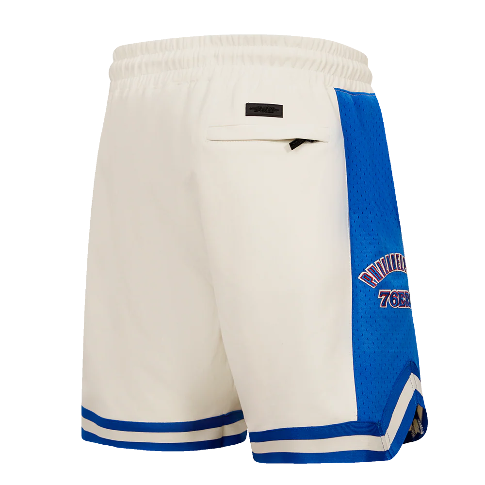 NBA PHILADELPHIA 76ERS RETRO CLASSIC MEN'S 2.0 SHORT (EGGSHELL/ ROYAL BLUE) - Image 3