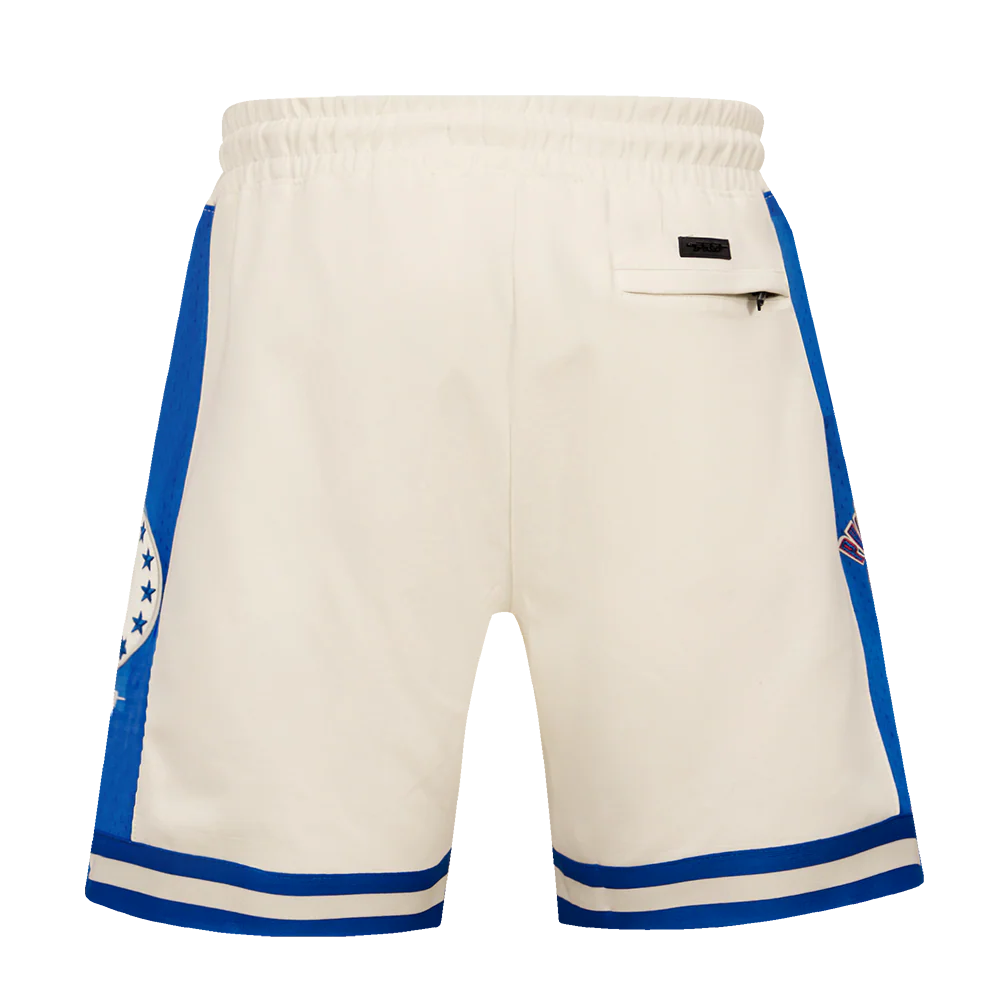 NBA PHILADELPHIA 76ERS RETRO CLASSIC MEN'S 2.0 SHORT (EGGSHELL/ ROYAL BLUE) - Image 4