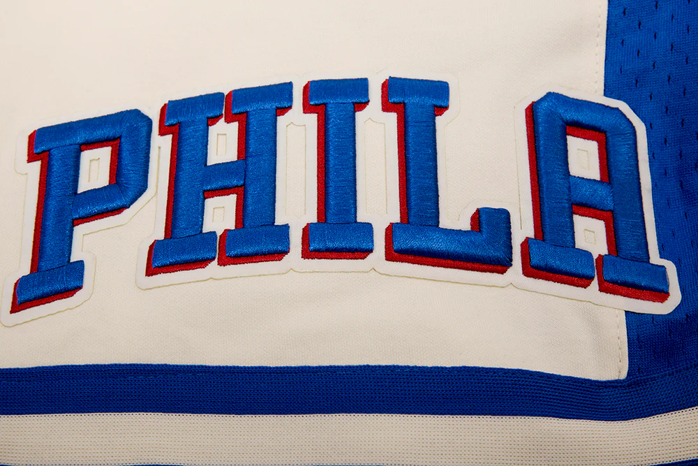 NBA PHILADELPHIA 76ERS RETRO CLASSIC MEN'S 2.0 SHORT (EGGSHELL/ ROYAL BLUE) - Image 7