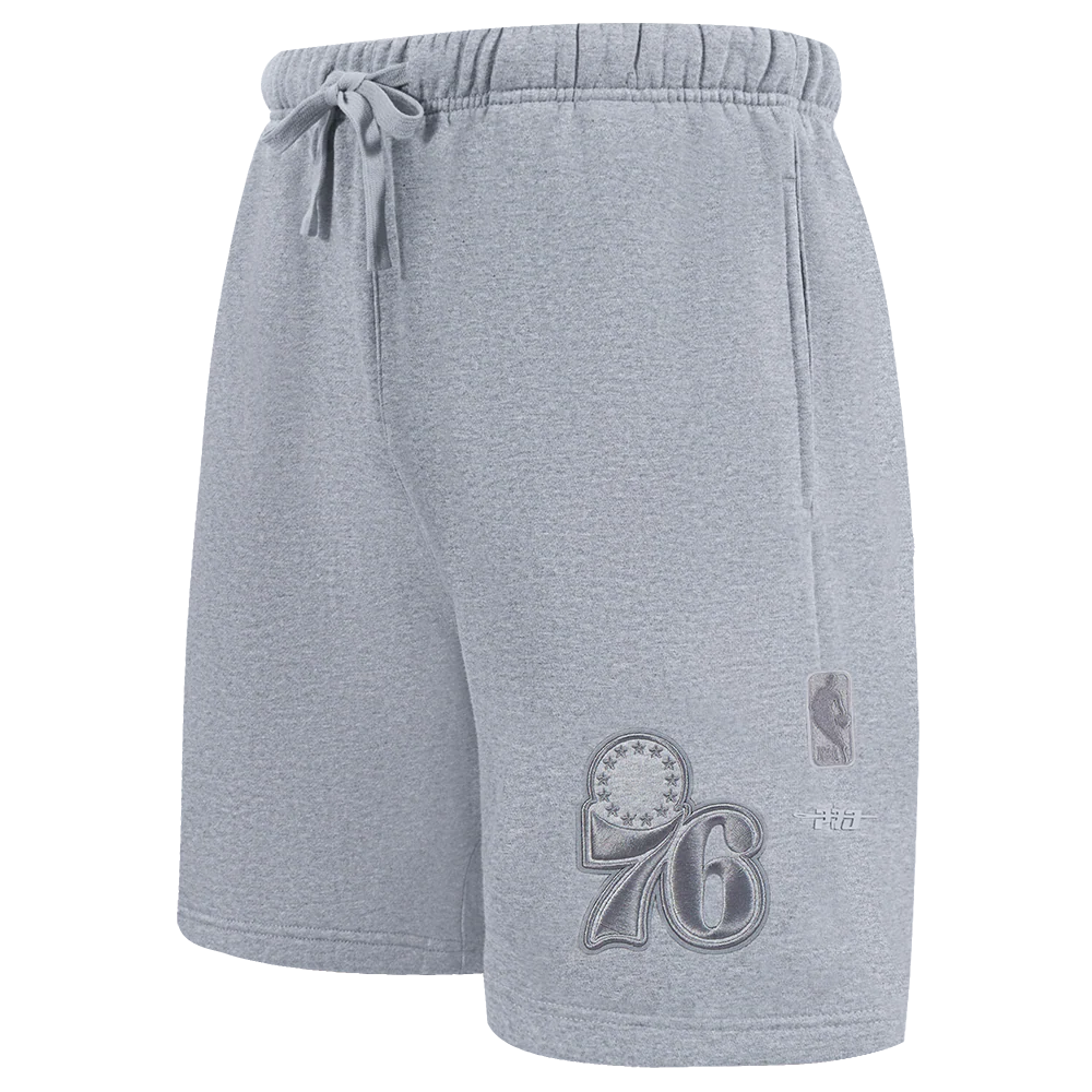 NBA PHILADELPHIA 76ERS NEUTRAL MEN'S FLC SHORT (DARK HEATHER GRAY)