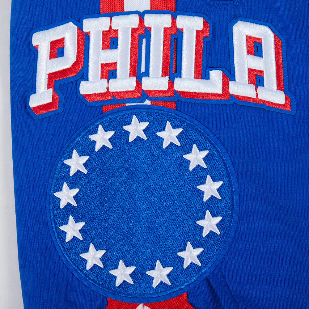 NBA PHILADELPHIA 76ERS CLASSIC CHENILLE MEN'S SHORT (ROYAL BLUE/RED) - Image 12