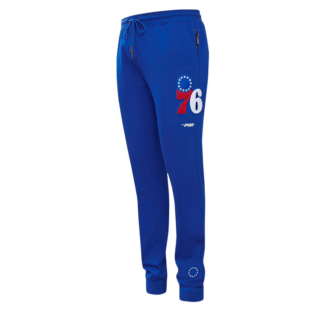 NBA PHILADELPHIA 76ERS CLASSIC MEN'S CHENILLE DK JOGGER (ROYAL BLUE)