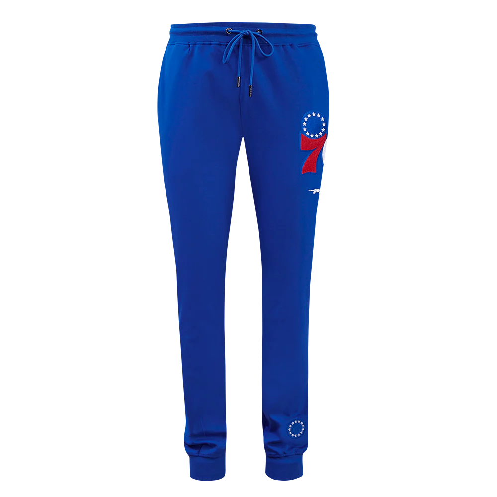 NBA PHILADELPHIA 76ERS CLASSIC MEN'S CHENILLE DK JOGGER (ROYAL BLUE) - Image 2