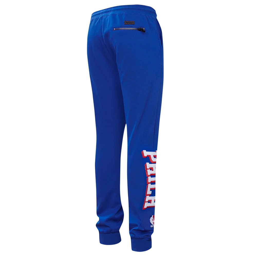 NBA PHILADELPHIA 76ERS CLASSIC MEN'S CHENILLE DK JOGGER (ROYAL BLUE) - Image 3